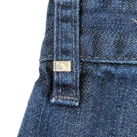 Volcom Mens Blackhart Jeans Size 28x29 Relaxed Fit Dark Wash Denim Straight-Leg - Picture 5 of 14